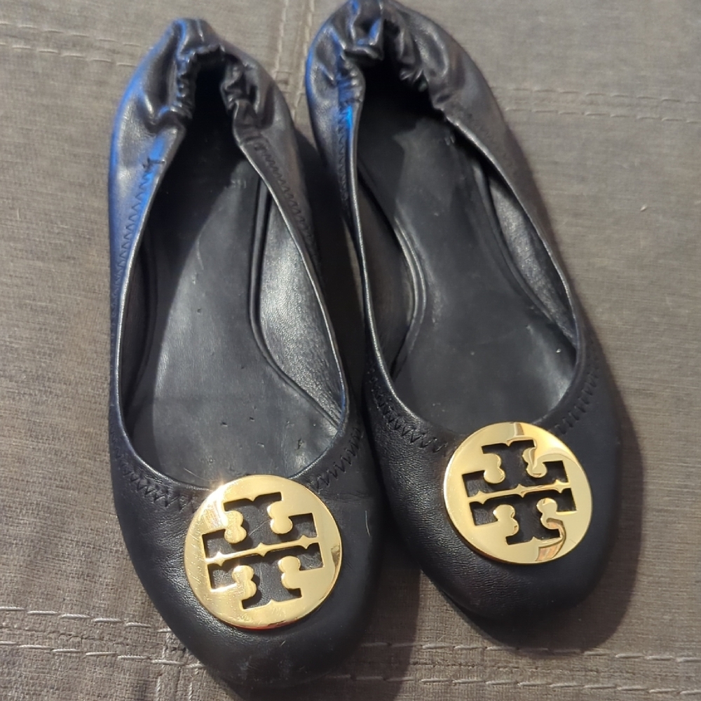 Tory Burch Black Ballet Flats